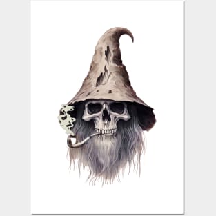 Wizard Skull - Fantasy Halloween Posters and Art